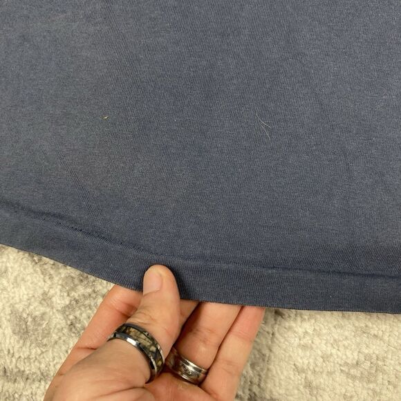 VTG Prairie Mountain Wolfs Alaska T Shirt Men’s Single Stitch Blue Size 2XL XXL - Picture 6 of 7